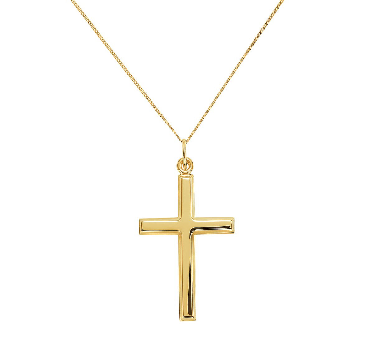 Ladies 9ct Gold Christian Cross Necklace