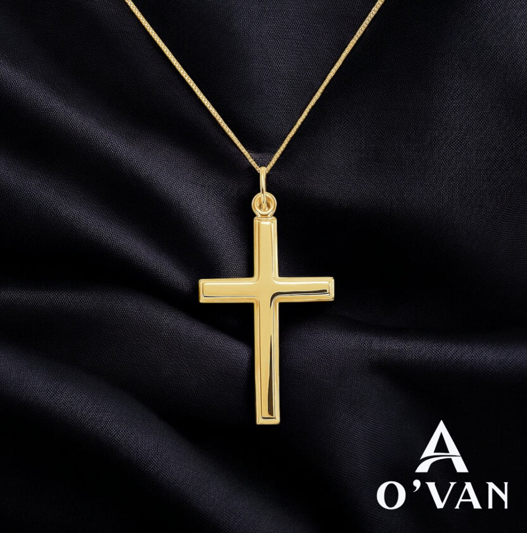 Ladies 9ct Gold Christian Cross Necklace