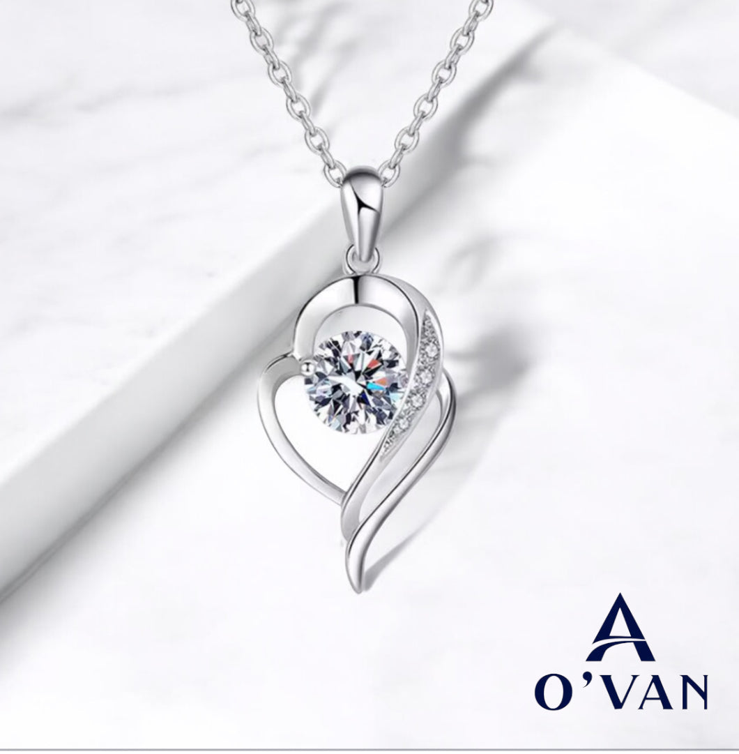 Ladies 0.8ct Silver Love Collection Necklace