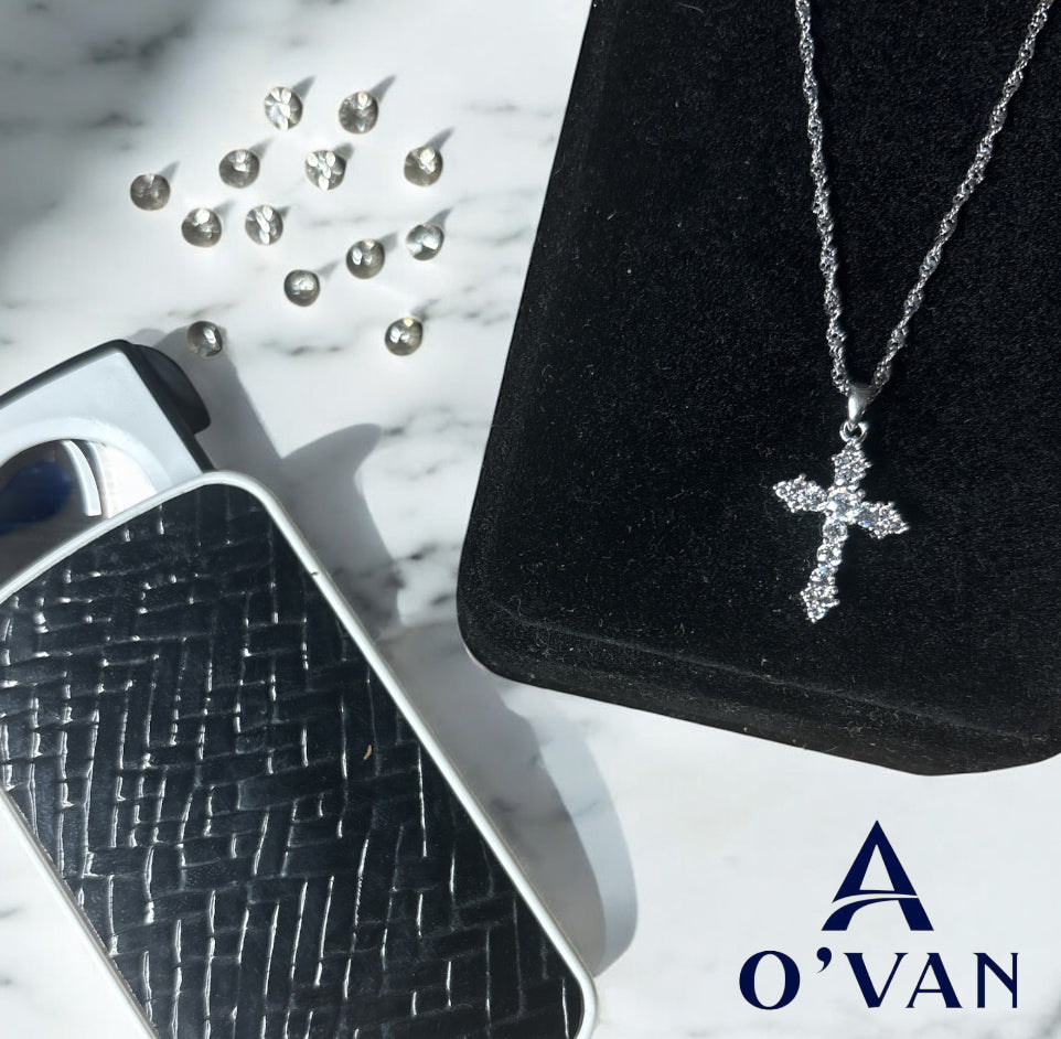 Ladies Silver Diamond Necklace