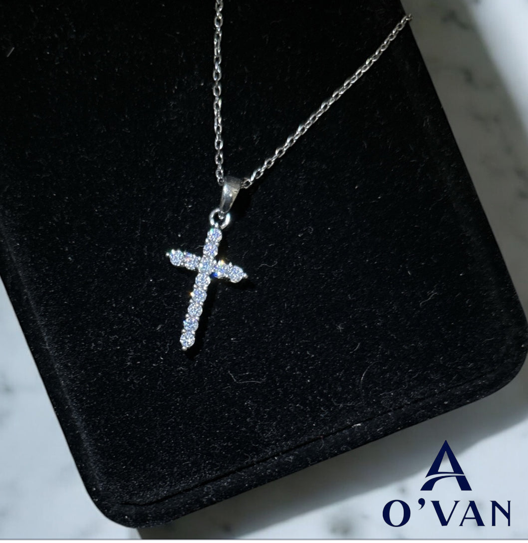 Elegant Diamond Cross Necklace