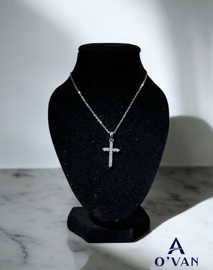 Elegant Diamond Cross Necklace