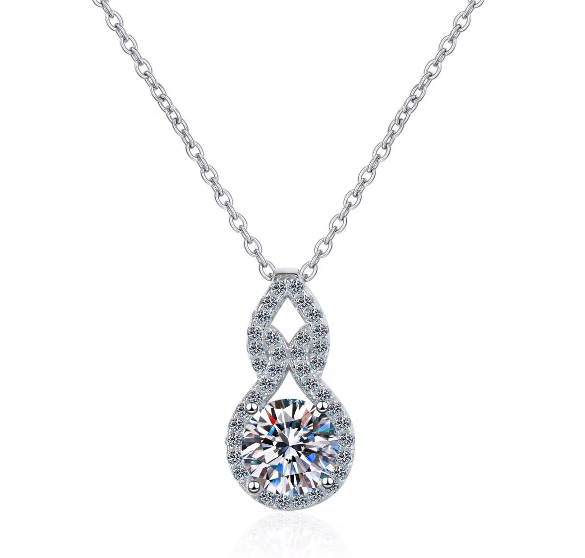 Ladies 2.0ct Silver Love Collection Necklace