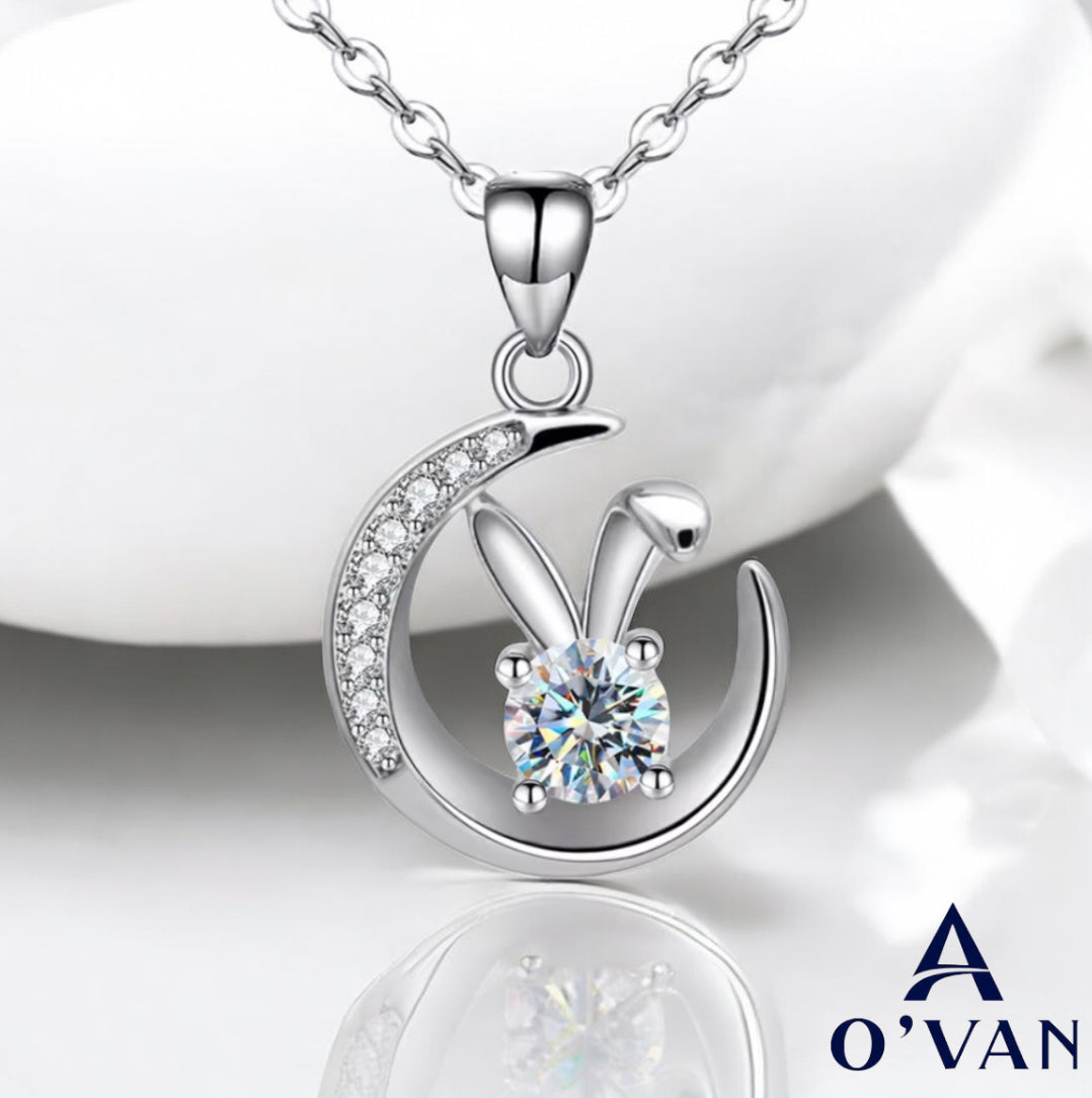 Ladies 0.5ct Silver Lunar Whimsy Necklace
