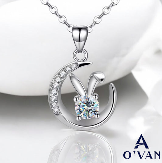 Ladies 0.5ct Silver Lunar Whimsy Necklace