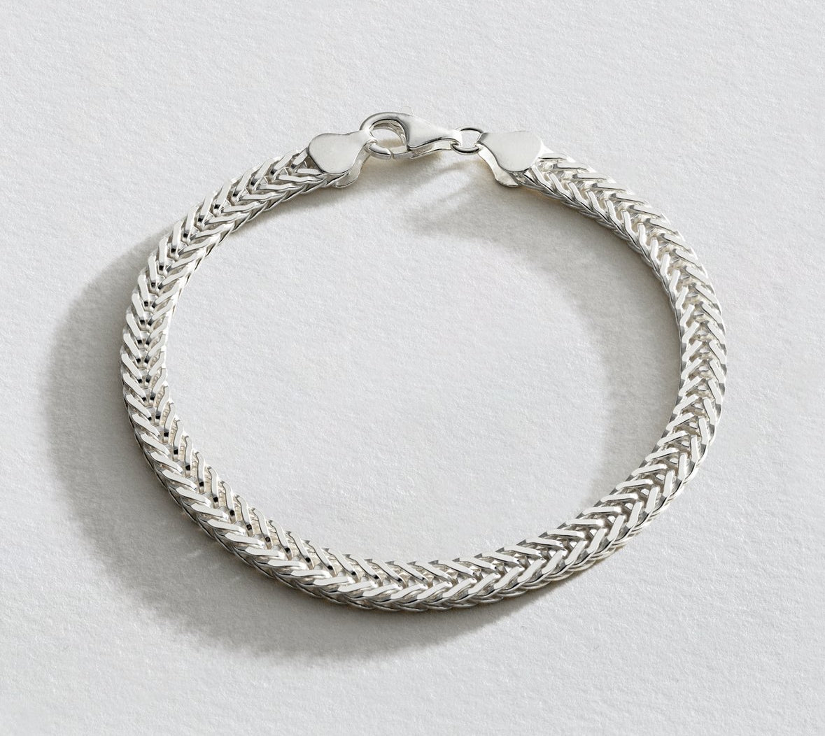 Men's Solid Silver Fox Tail Bracelet