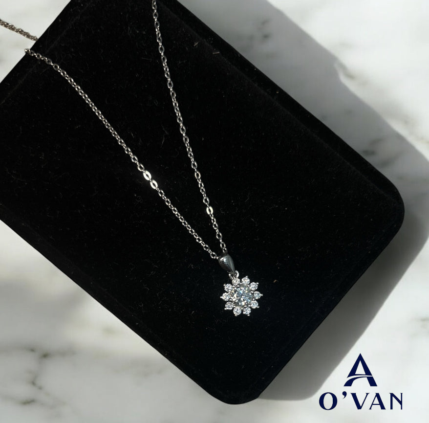 Ladies 0.5ct Silver Blooming Brilliance Necklace