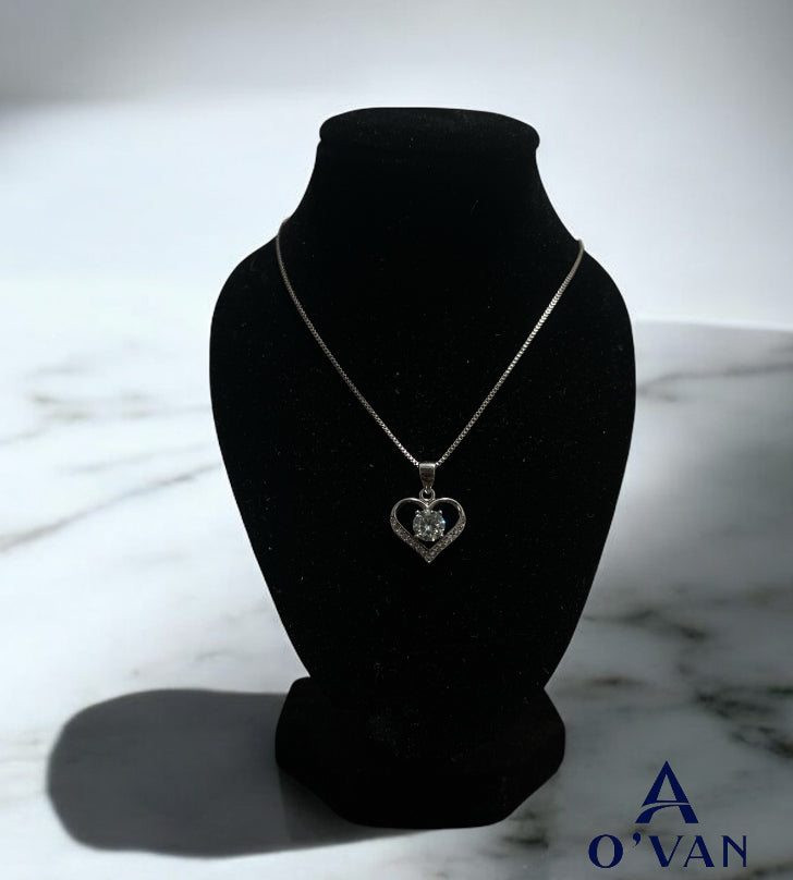 Ladies 0.8ct Silver Love Collection Necklace