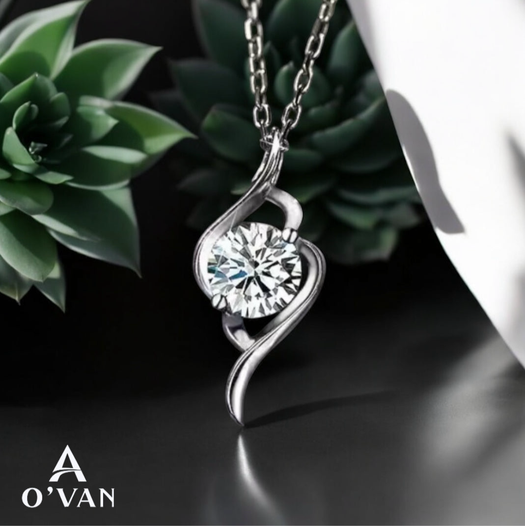 Ladies 0.8ct Silver Love Collection Necklace