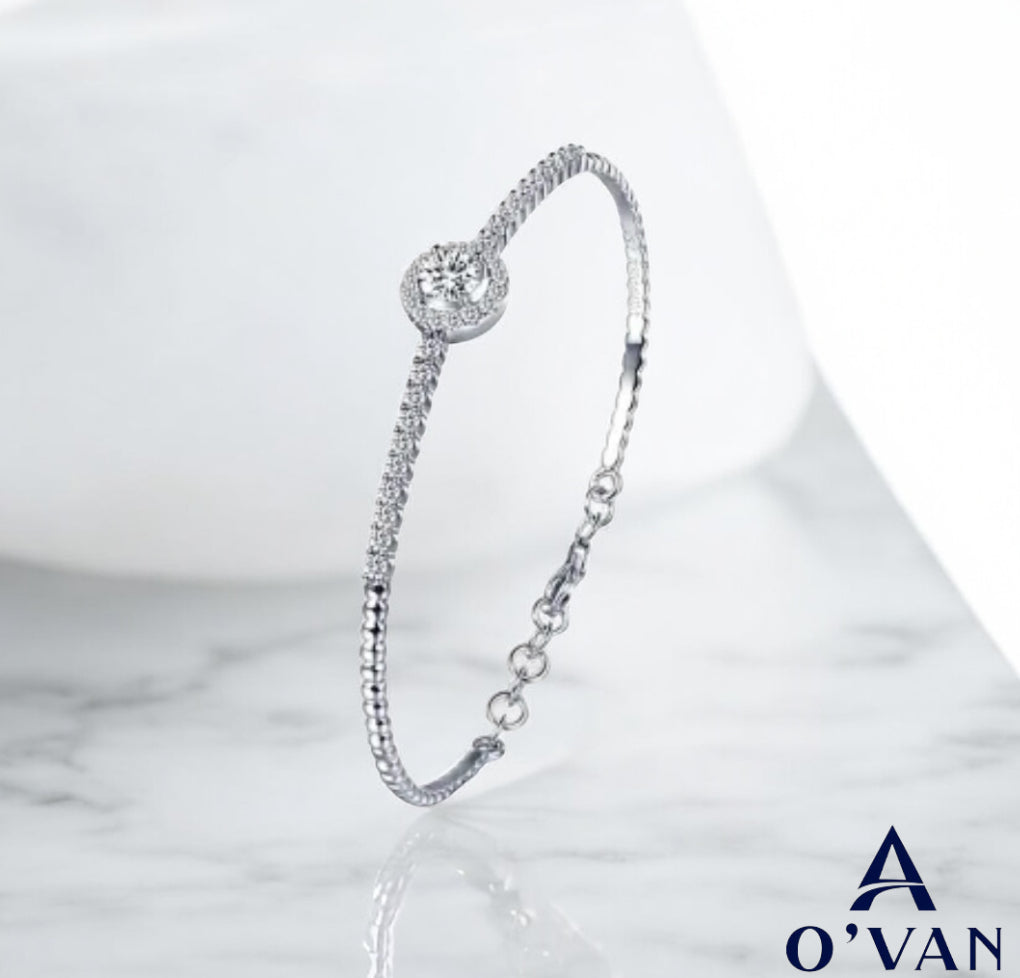 Silver Diamond Ladies Bracelet