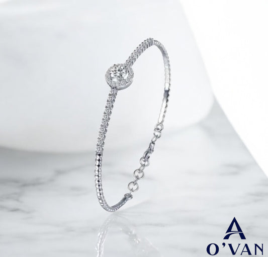 Silver Diamond Ladies Bracelet