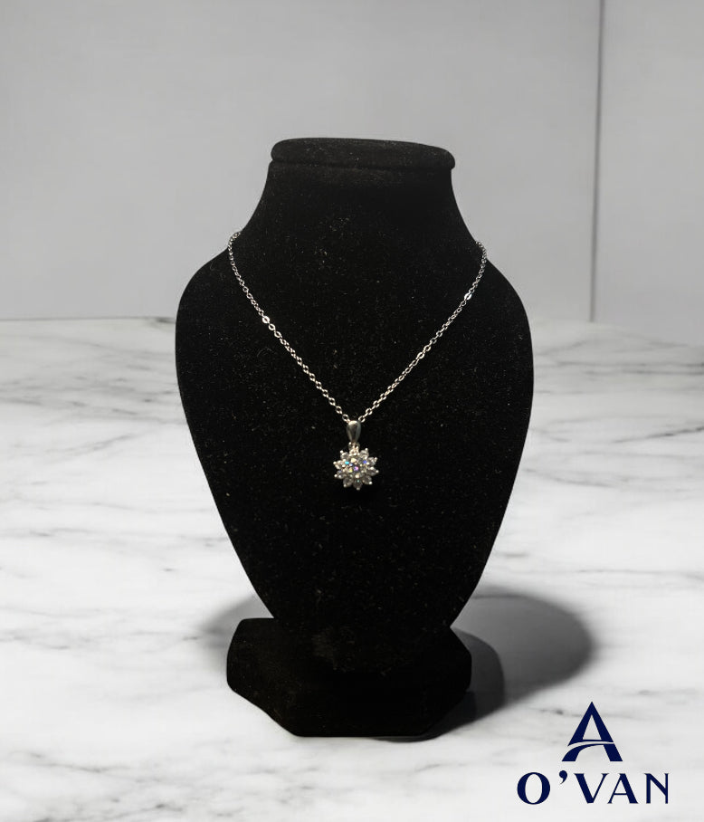 Ladies 0.5ct Silver Blooming Brilliance Necklace