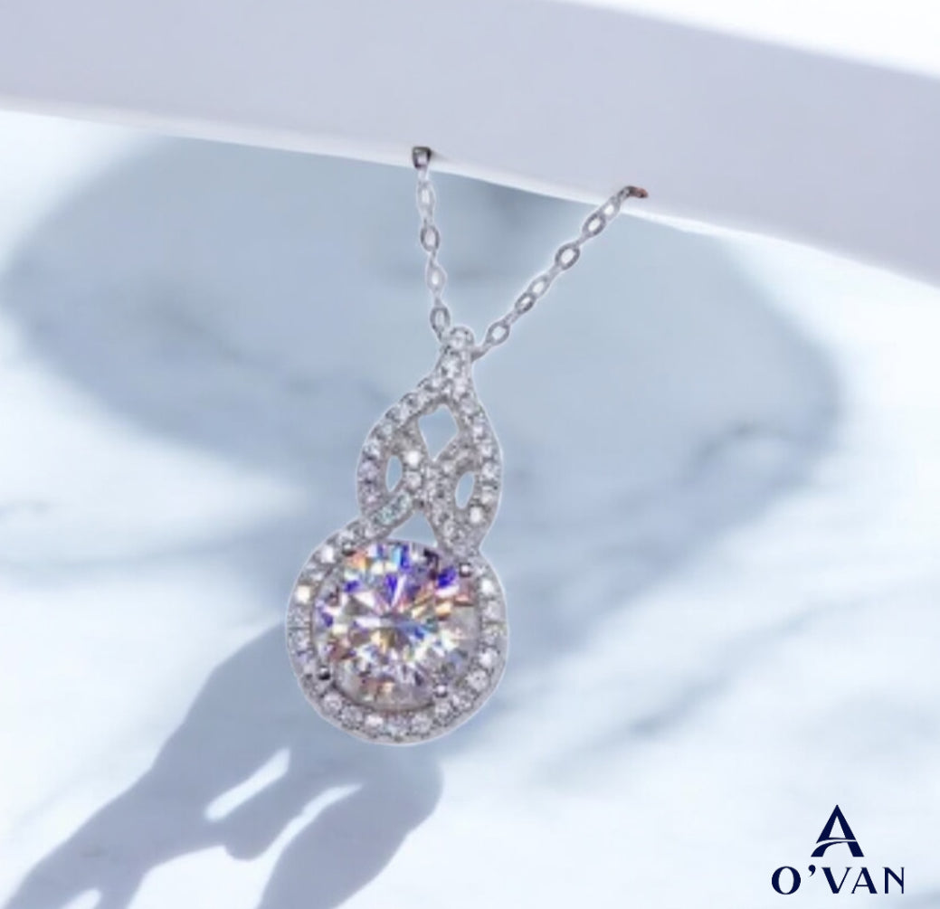 Ladies 2.0ct Silver Love Collection Necklace