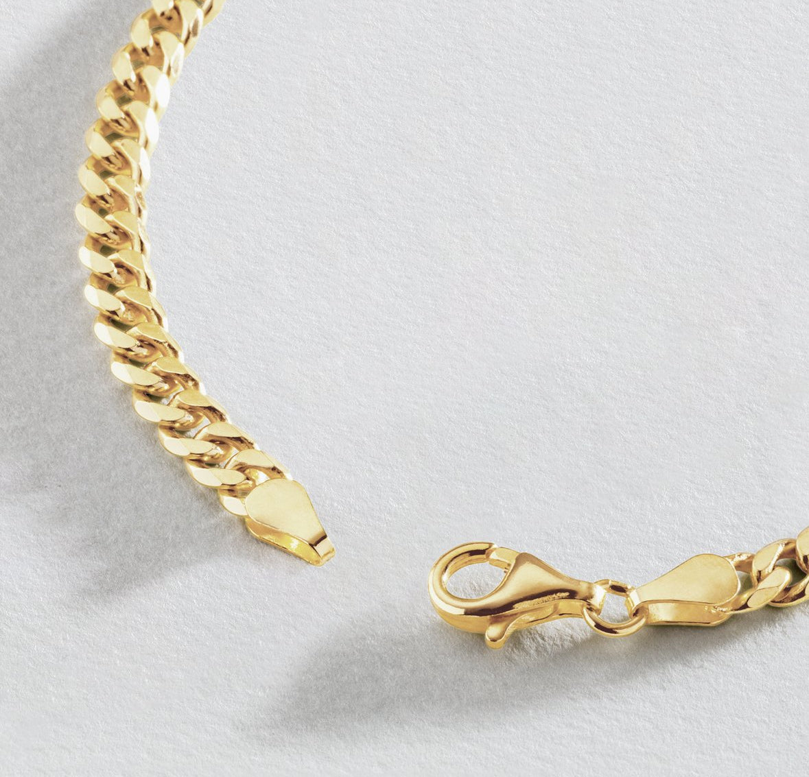 Men's 9ct Gold Plated Sterling Silver Curb Bracelet