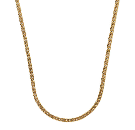 Men's 9ct Gold Plated Sterling Silver 20" Curb Chain