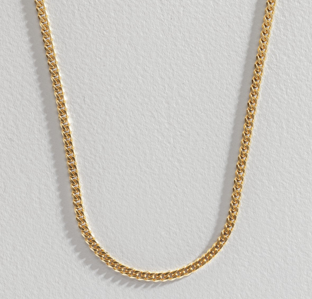 Men's 9ct Gold Plated Sterling Silver 20" Curb Chain