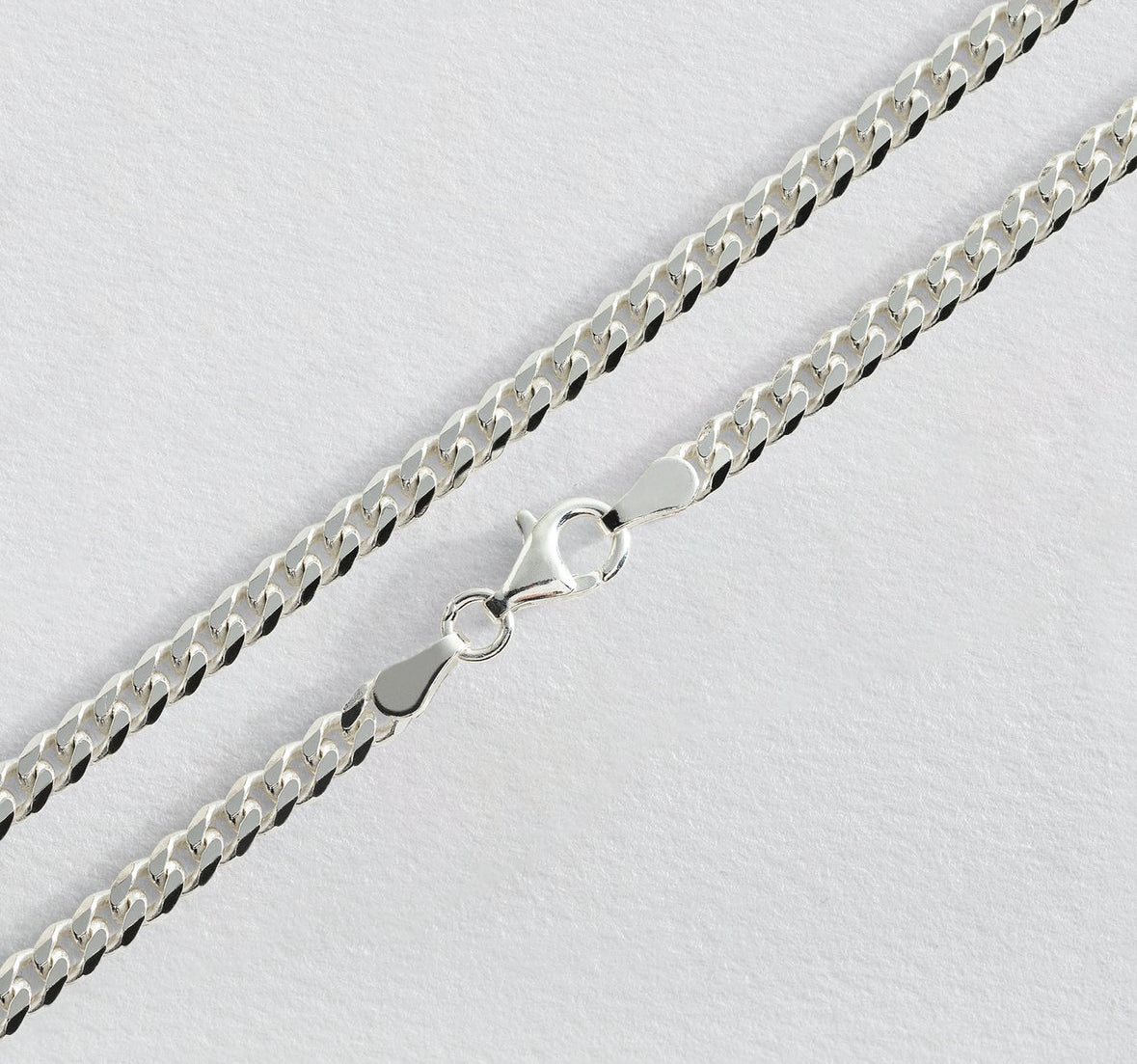 Men's Solid Silver 20" Curb Chain