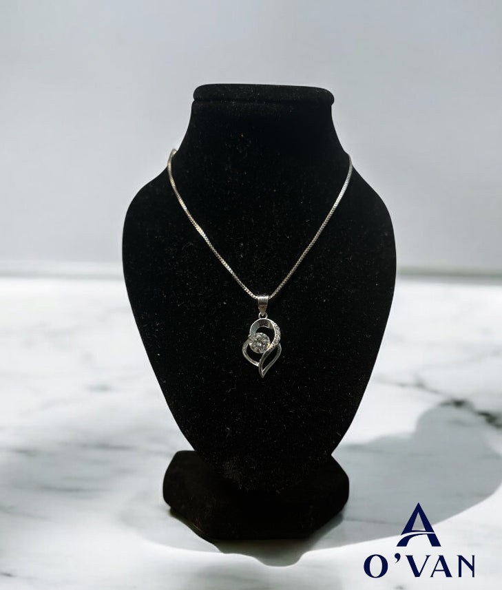 Ladies 0.8ct Silver Love Collection Necklace
