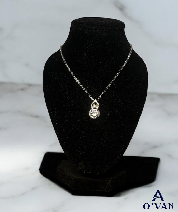 Ladies 2.0ct Silver Love Collection Necklace