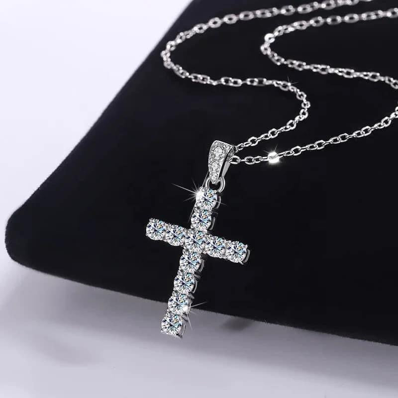 Elegant Diamond Cross Necklace