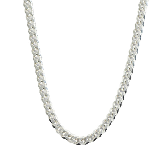 Men's Solid Silver 20" Curb Chain