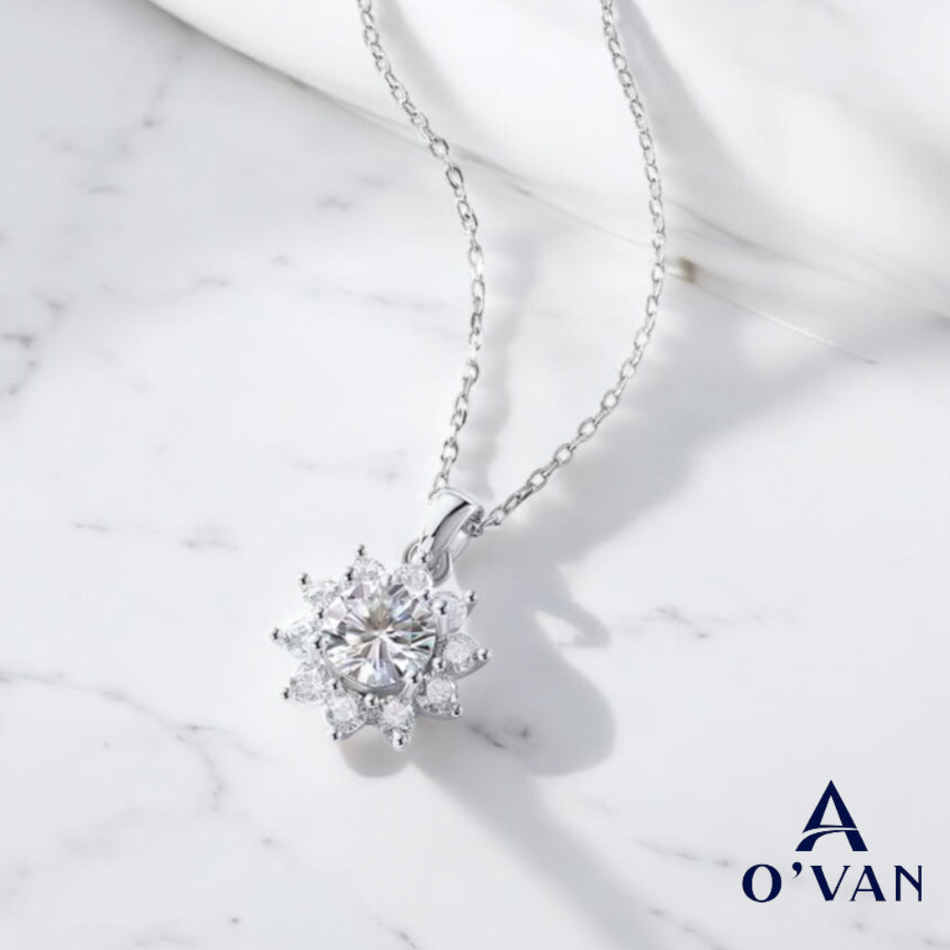 Ladies 0.5ct Silver Blooming Brilliance Necklace