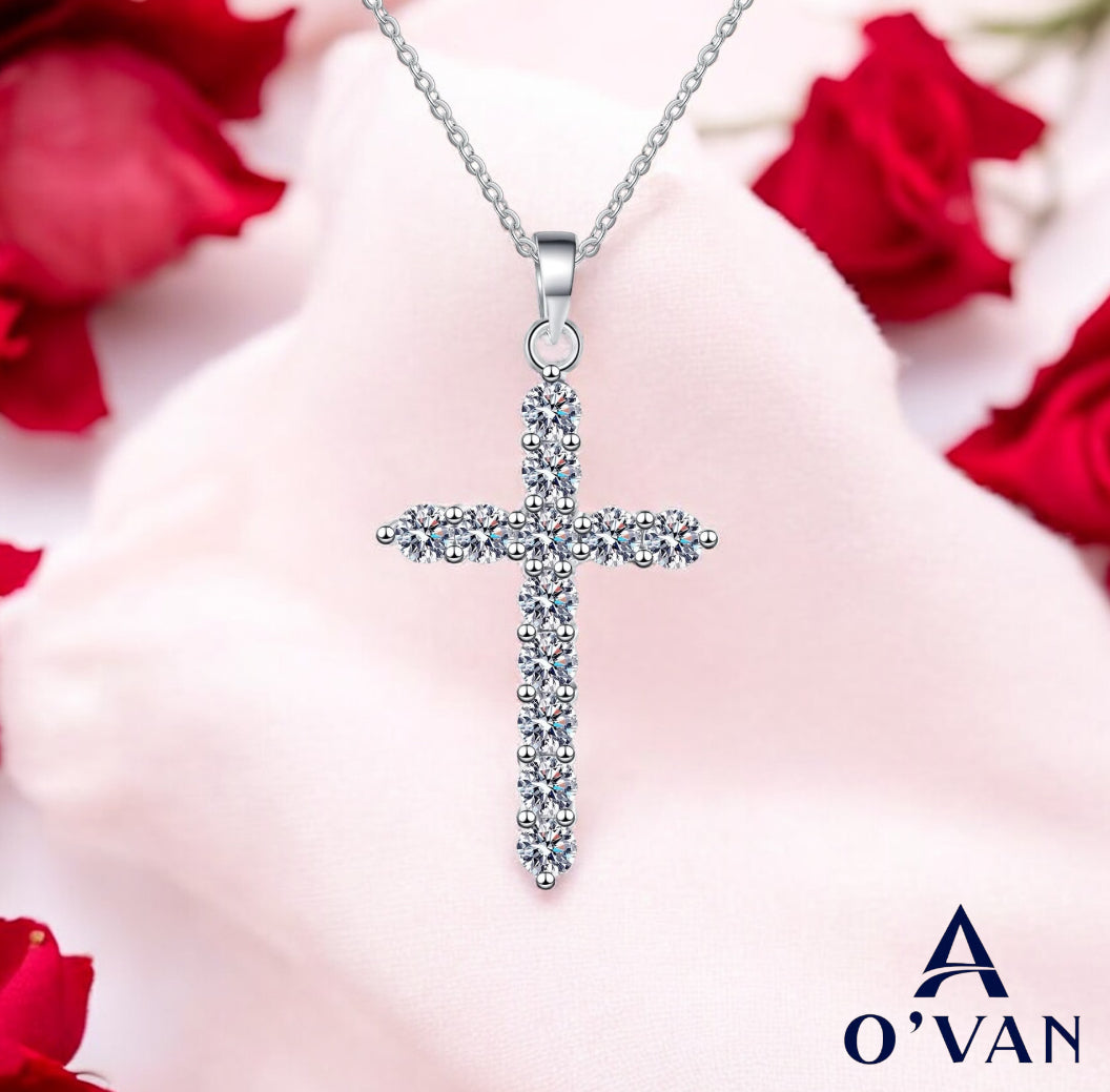 Elegant Diamond Cross Necklace