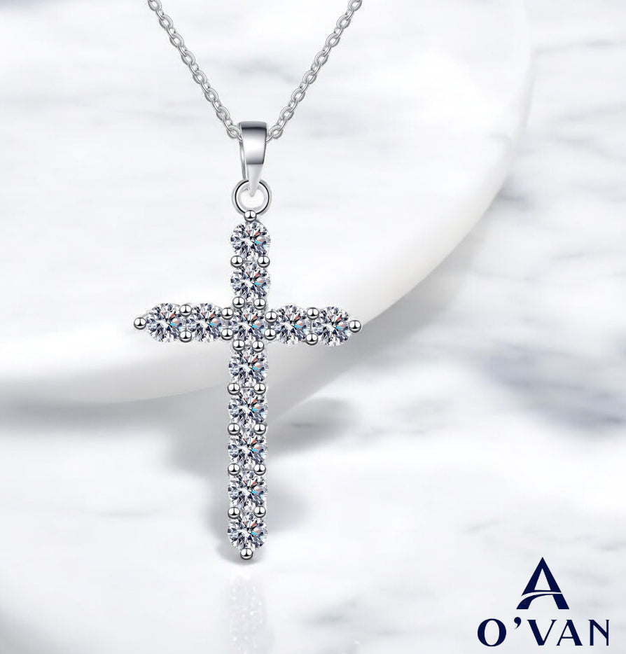Elegant Diamond Cross Necklace