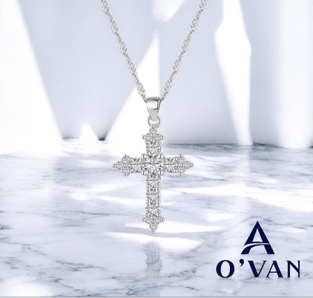 Ladies Silver Diamond Necklace