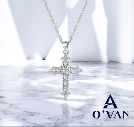 Ladies Silver Diamond Necklace