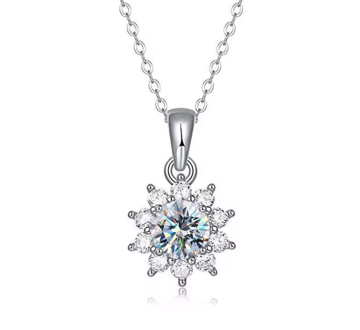 Ladies 0.5ct Silver Blooming Brilliance Necklace