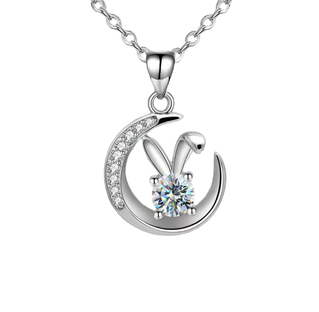 Ladies 0.5ct Silver Lunar Whimsy Necklace