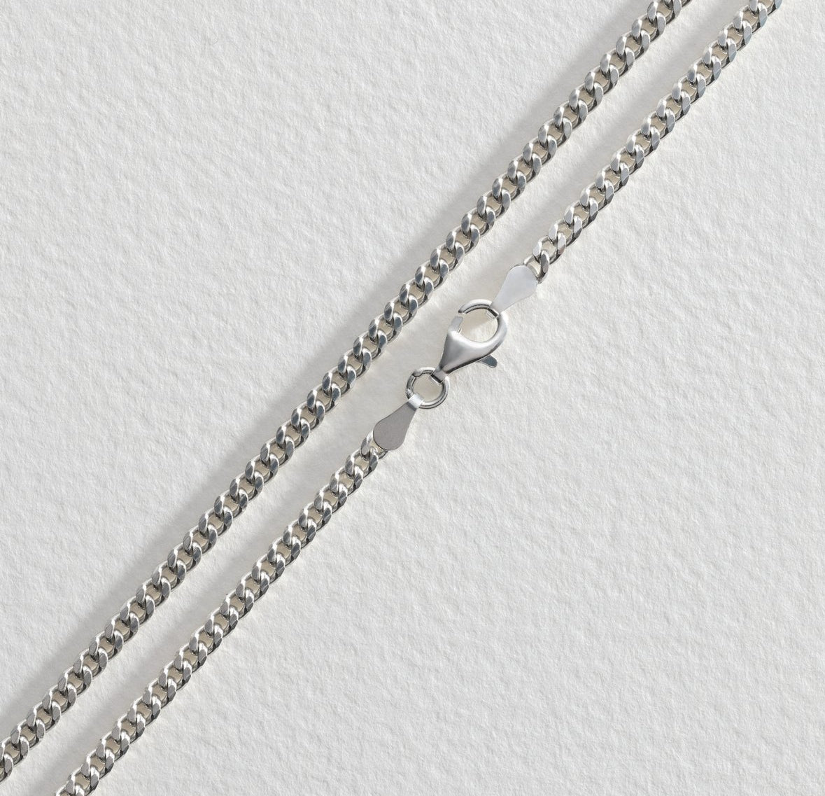 Men's Solid Silver 18" Curb Chain