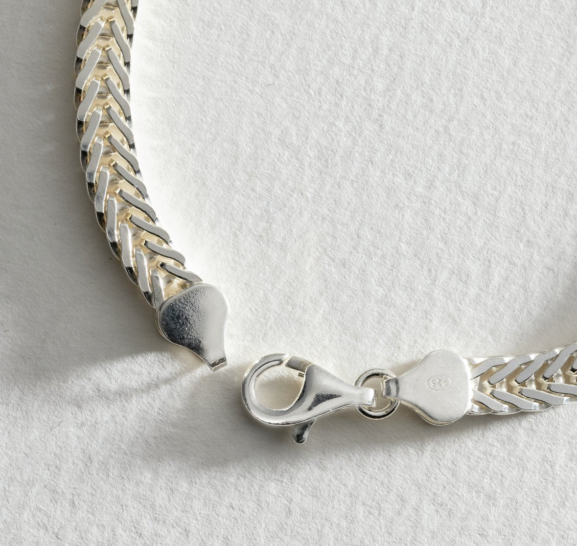 Men's Solid Silver Fox Tail Bracelet