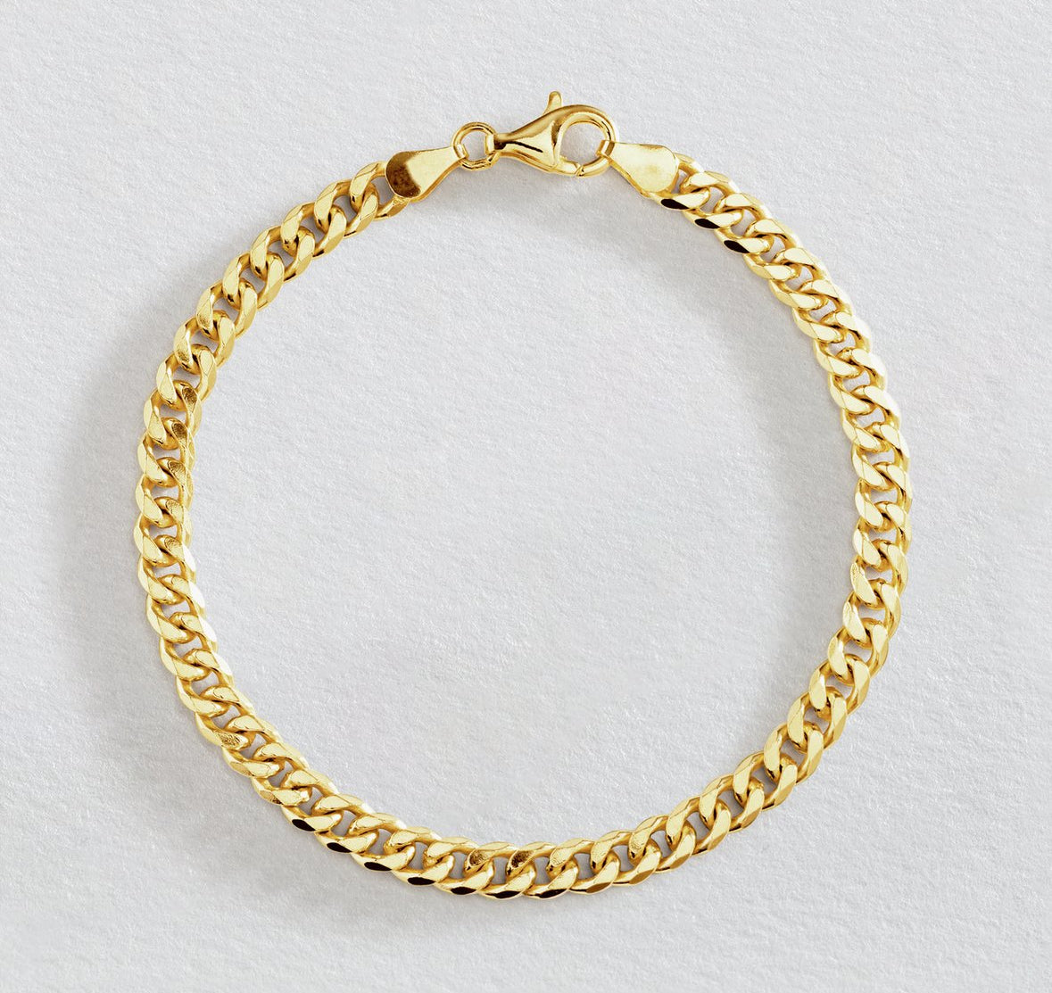 Men's 9ct Gold Plated Sterling Silver Curb Bracelet