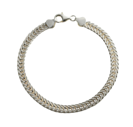 Men's Solid Silver Fox Tail Bracelet