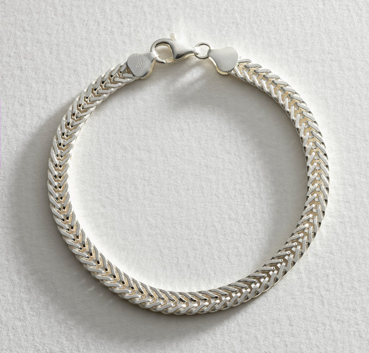 Men's Solid Silver Fox Tail Bracelet