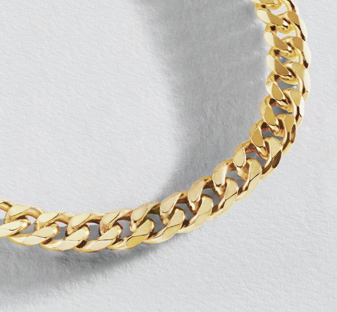 Men's 9ct Gold Plated Sterling Silver Curb Bracelet