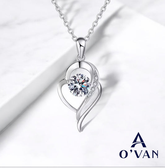 Ladies 0.8ct Silver Love Collection Necklace