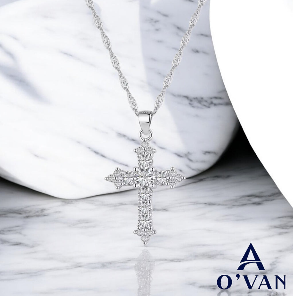 Ladies Silver Diamond Necklace