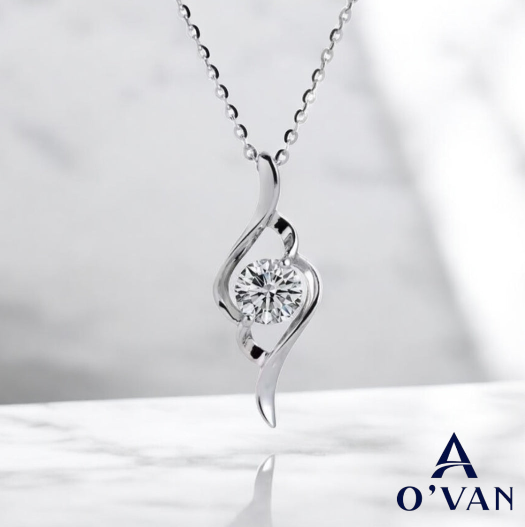 Ladies 0.8ct Silver Love Collection Necklace