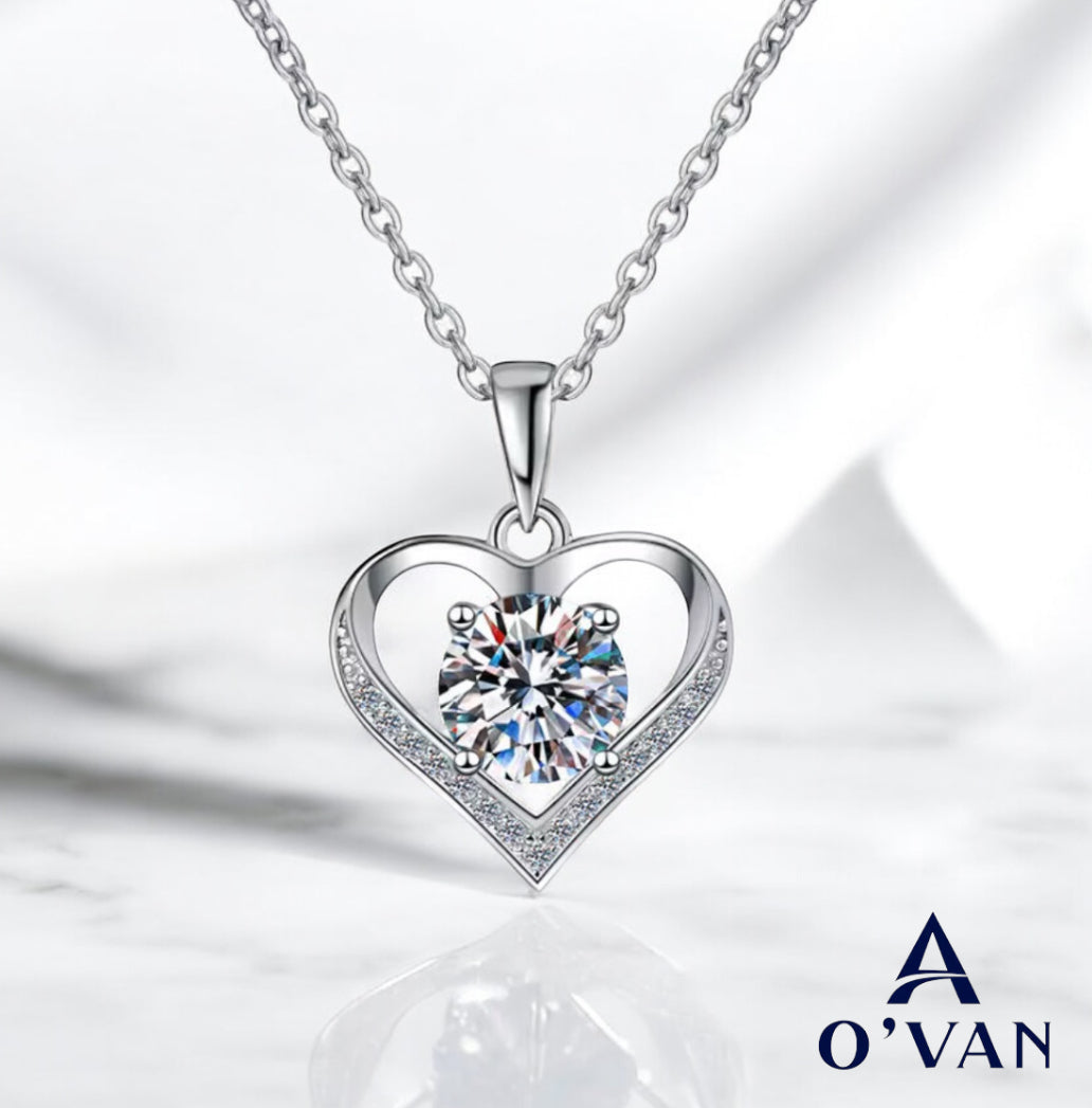 Ladies 0.8ct Silver Love Collection Necklace