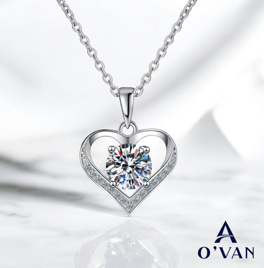 Ladies 0.8ct Silver Love Collection Necklace