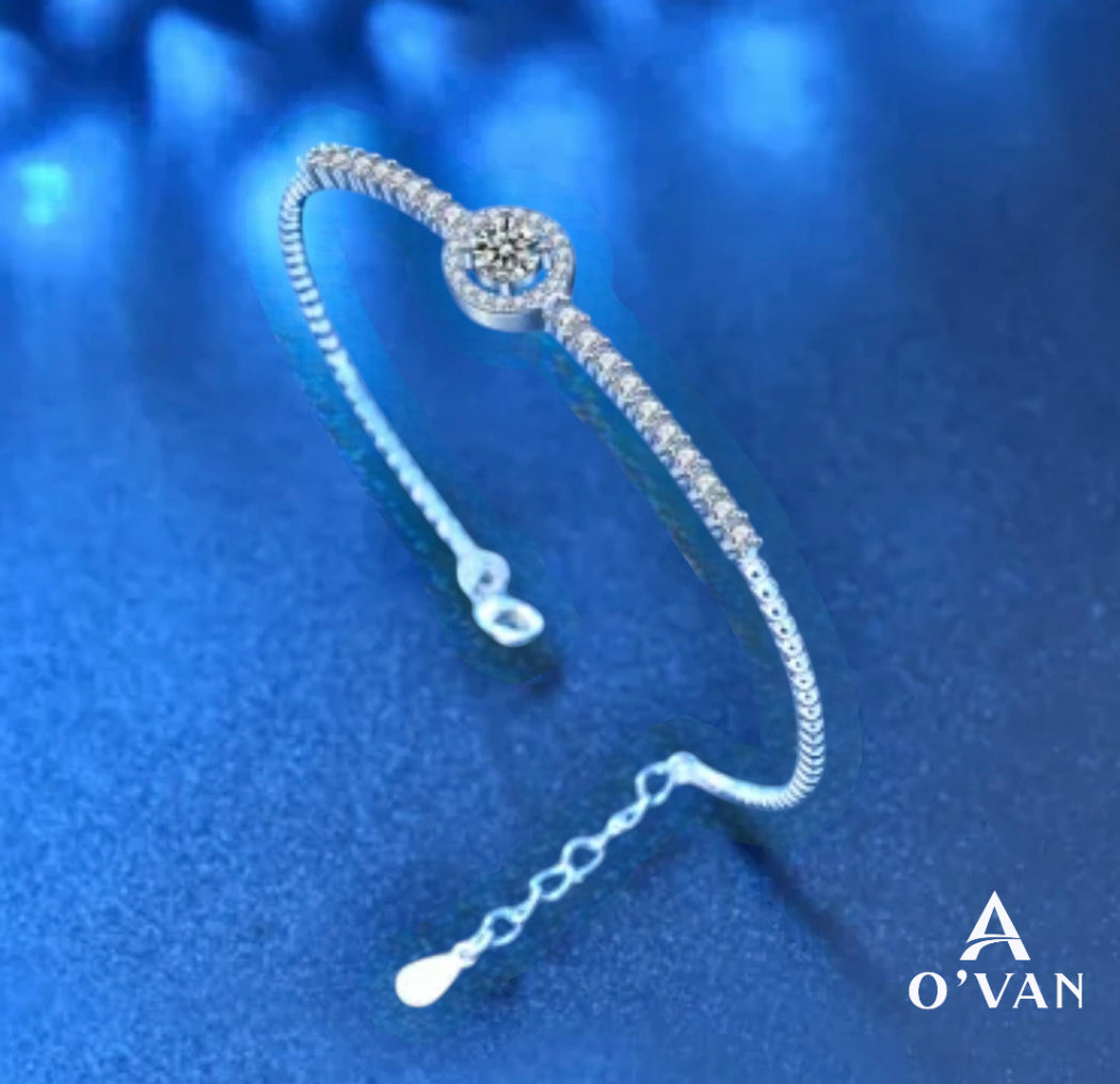 Silver Diamond Ladies Bracelet