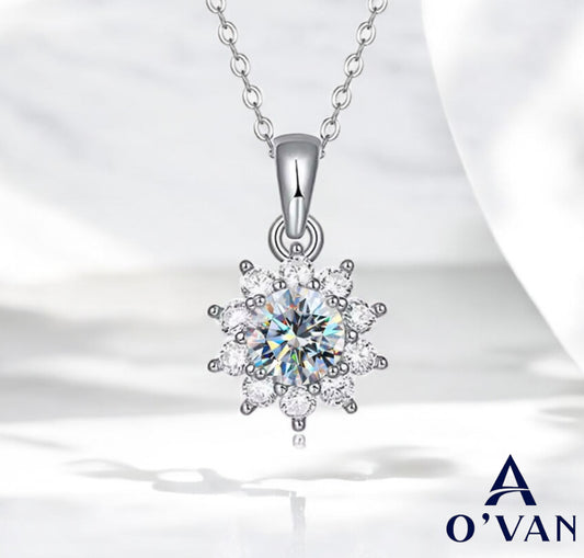 Ladies 0.5ct Silver Blooming Brilliance Necklace